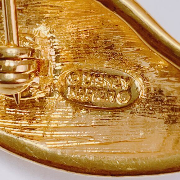 Vintage Disney Napier Mickey Mouse Christmas Stocking Gold Tone Brooch Nostalgic - Picture 11 of 11